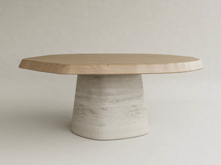 GALERIE NAINOA AURA DINING TABLE 04 W70.5" x D69.75" x H29.75"