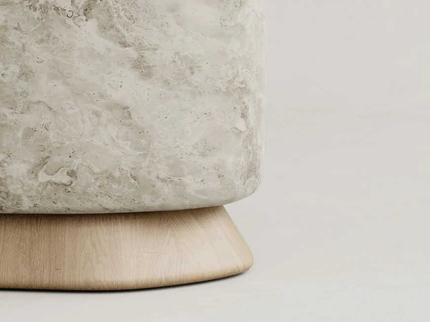 GALERIE NAINOA AURA SIDE TABLE 01 W19.5" x D36.75" x H11.25" - Image 2
