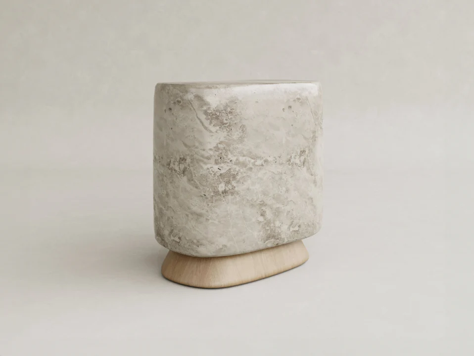 GALERIE NAINOA AURA SIDE TABLE 01 W19.5" x D36.75" x H11.25" - Image 3