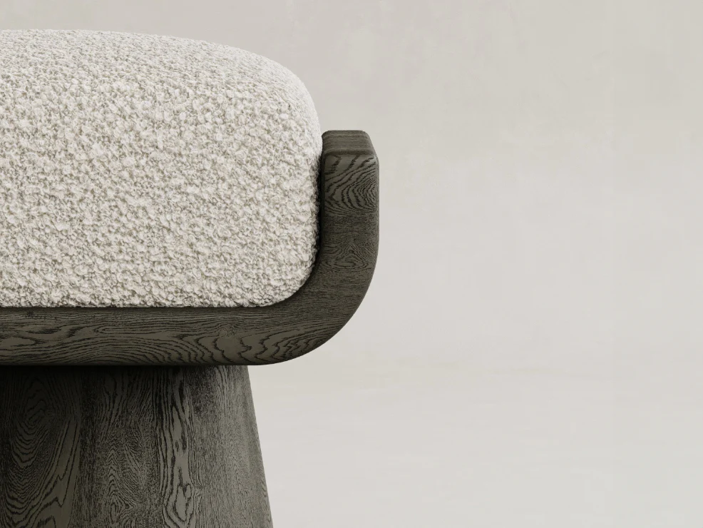 GALERIE NAINOA AURA STOOL 01 W22.5" x D18.75" x H17.75" - Image 3