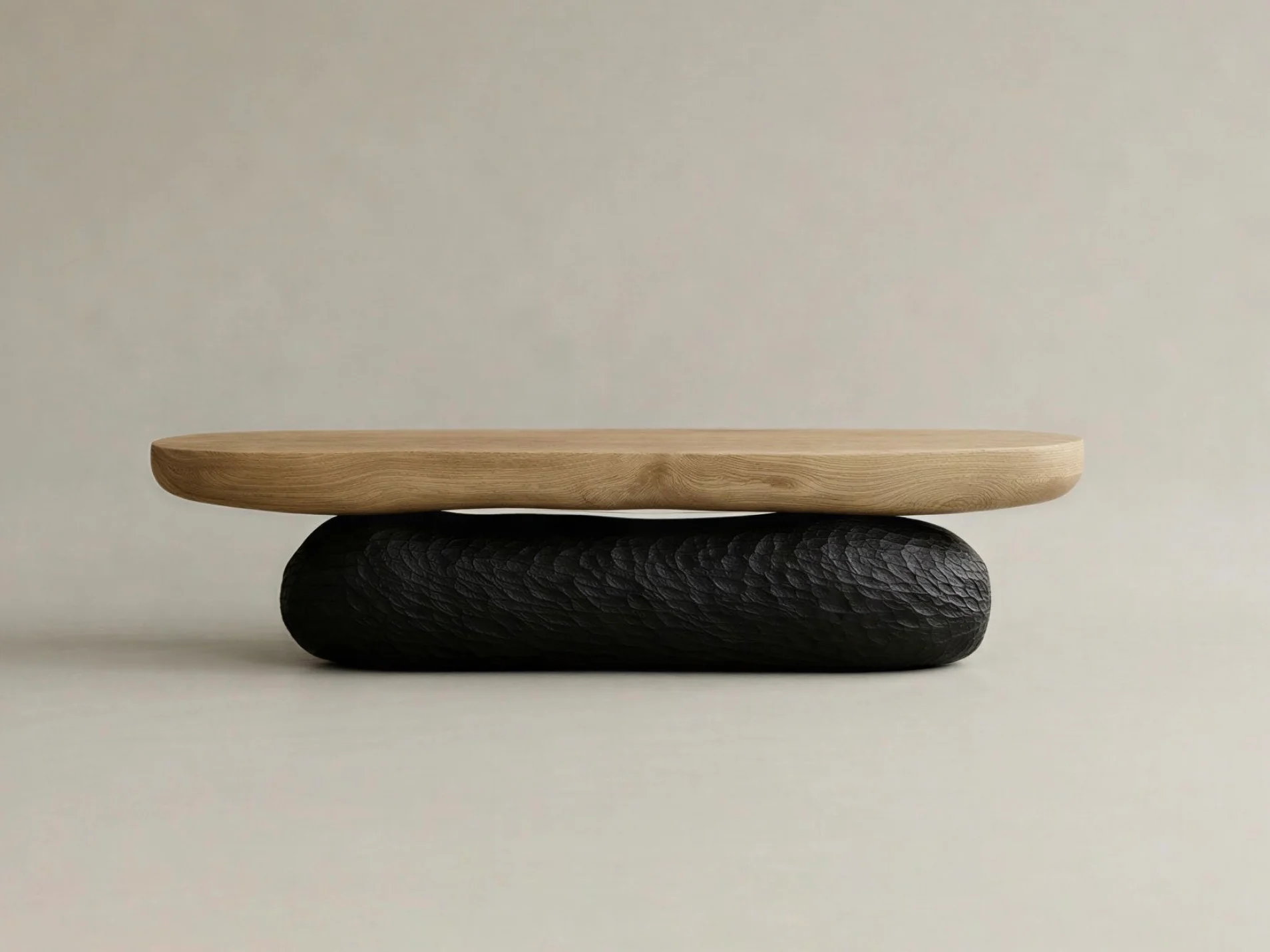 GALERIE NAINOA BASALT BENCH I W65" x D19.75" x H15.75"