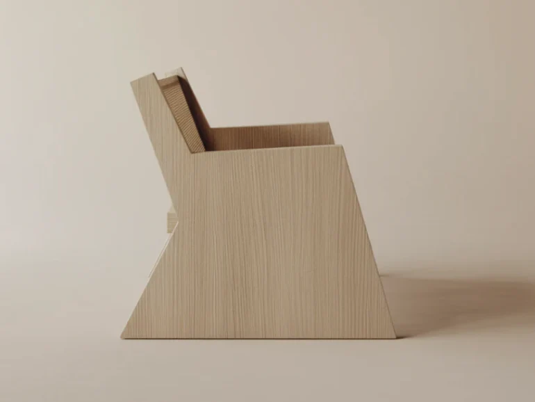 GALERIE NAINOA KEANU BENCH 03 W49.5" x D39" x H37.5" x SH17.75" - Image 4