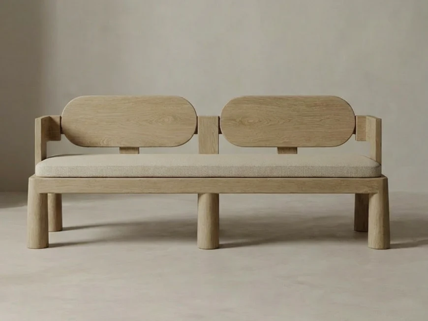 GALERIE NAINOA KEANU BENCH 04 W78.75" x D27.75" x H33.75" x SH17.75"
