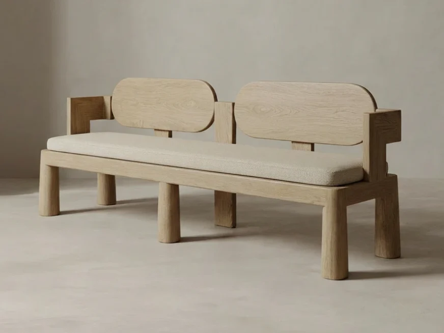 GALERIE NAINOA KEANU BENCH 04 W78.75" x D27.75" x H33.75" x SH17.75" - Image 2