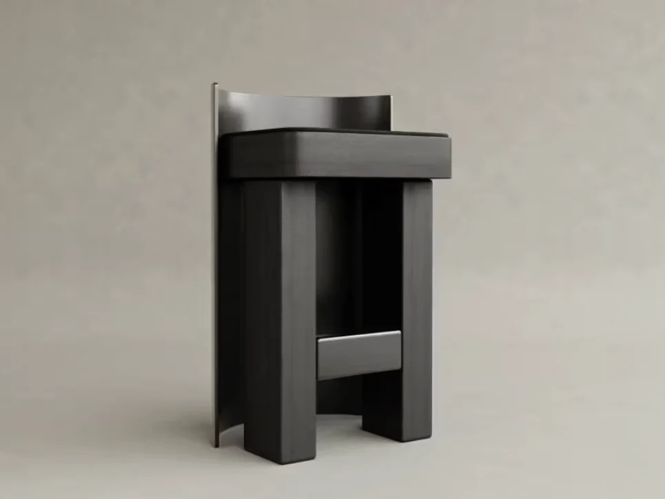 GALERIE NAINOA LIRA BARSTOOL 01 W21.75" x D20" x H34.75" x SH29.5" - Image 5