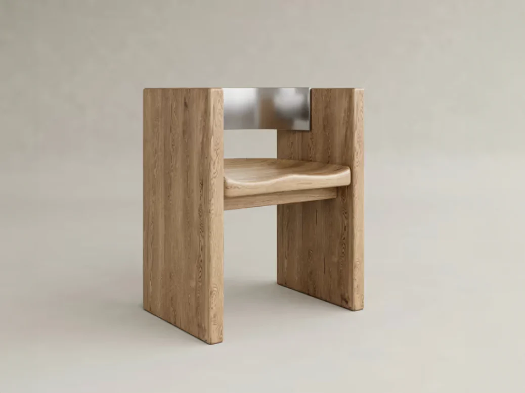 GALERIE NAINOA LIRA CHAIR 01 W23.75" x D18.25" x H28.75" x SH17.75" - Image 4