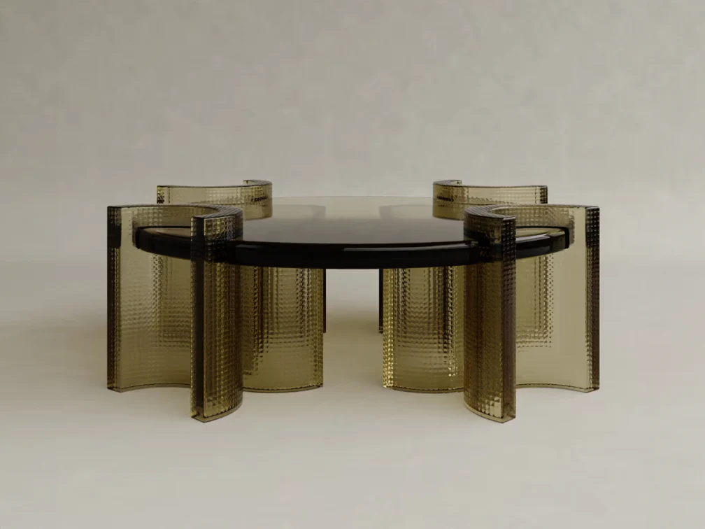 GALERIE NAINOA LIRA COFFEE TABLE 02 W43.25" x D42.25" x H15.75"