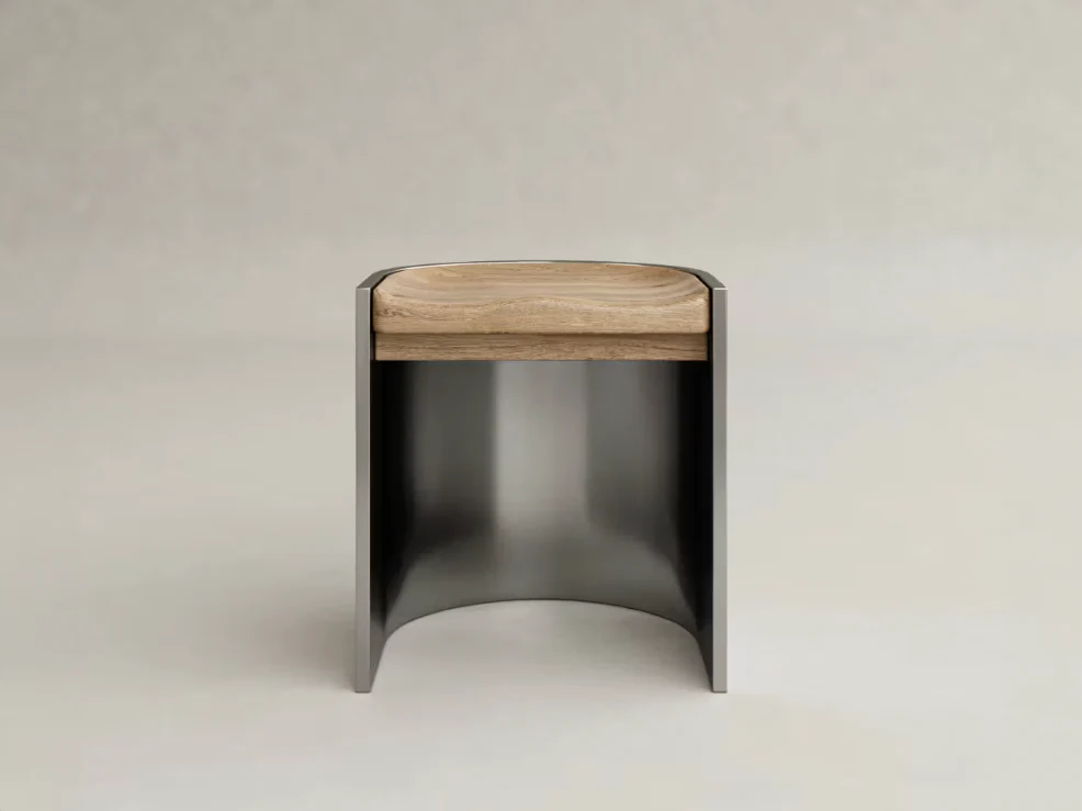 GALERIE NAINOA LIRA STOOL 01 W16.25" x D14.5" x H17.75"