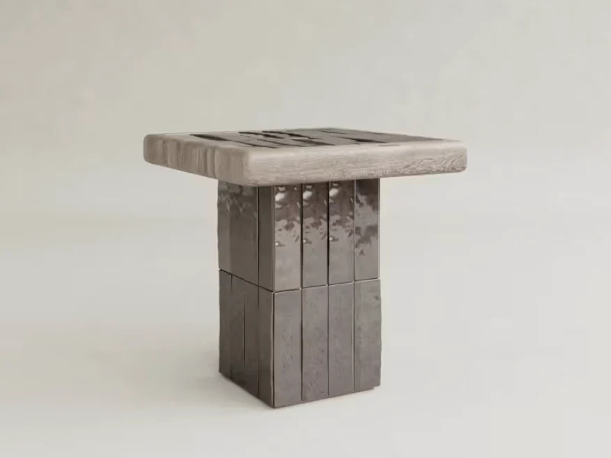 GALERIE NAINOA LUME SIDE TABLE 01 W22" x D22" x H22.5" - Image 3