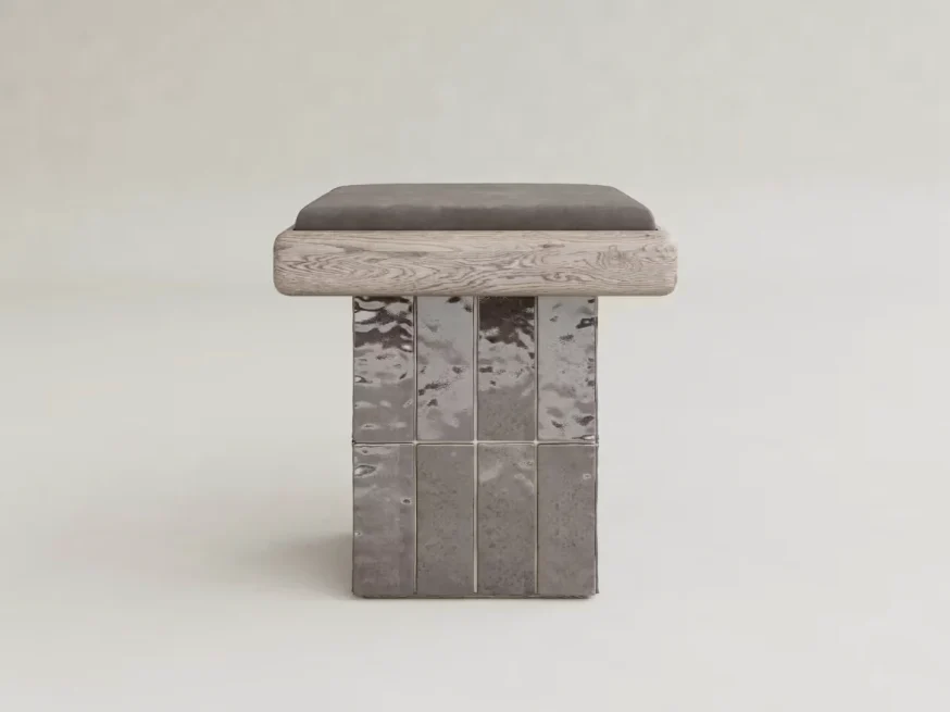 GALERIE NAINOA LUME STOOL 01 W17" x D17" x H17.5"