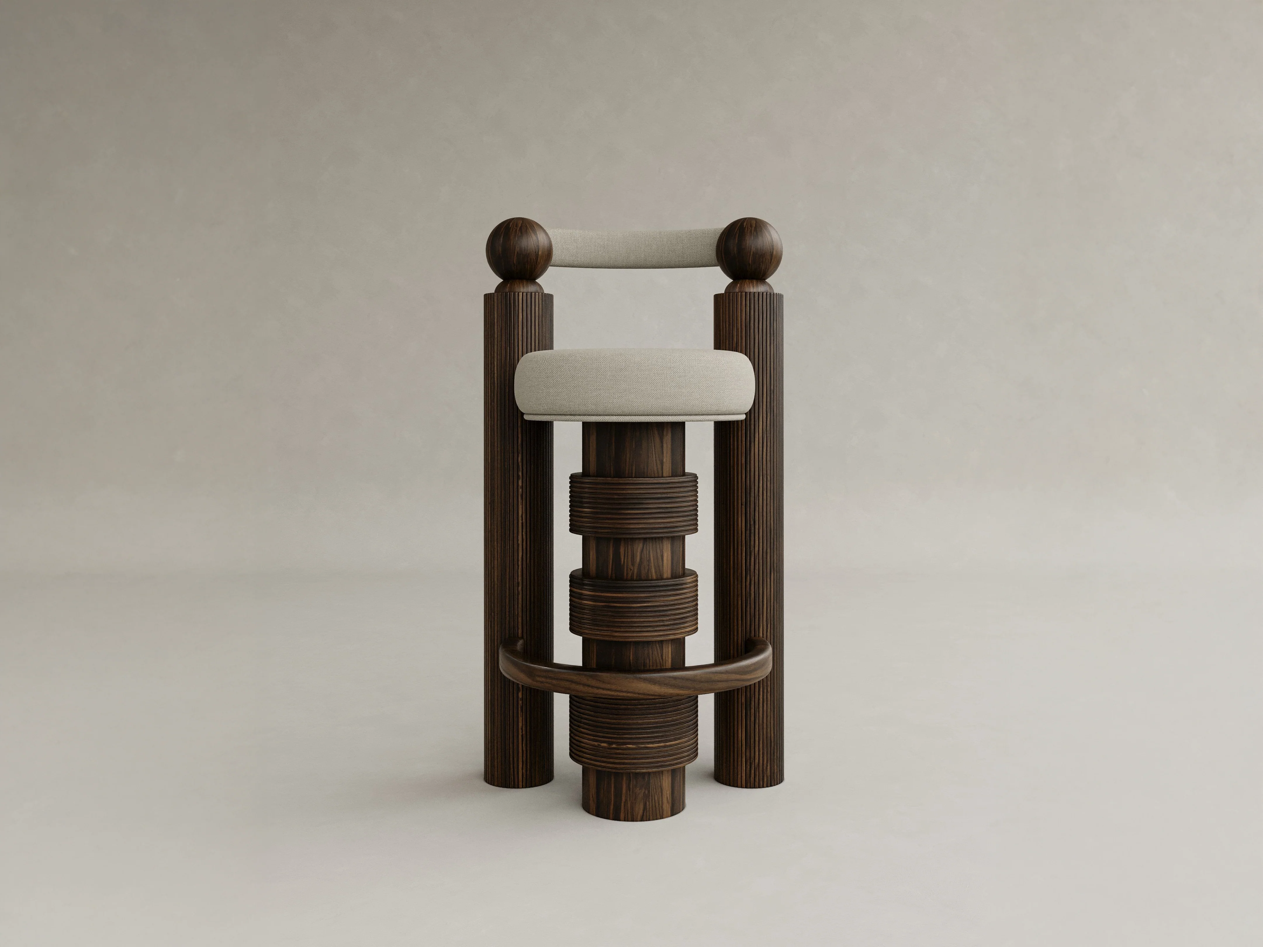 GALERIE NAINOA TORU BARSTOOL 01 W19.75" x D16.25" x H37.5" x SH29.5"