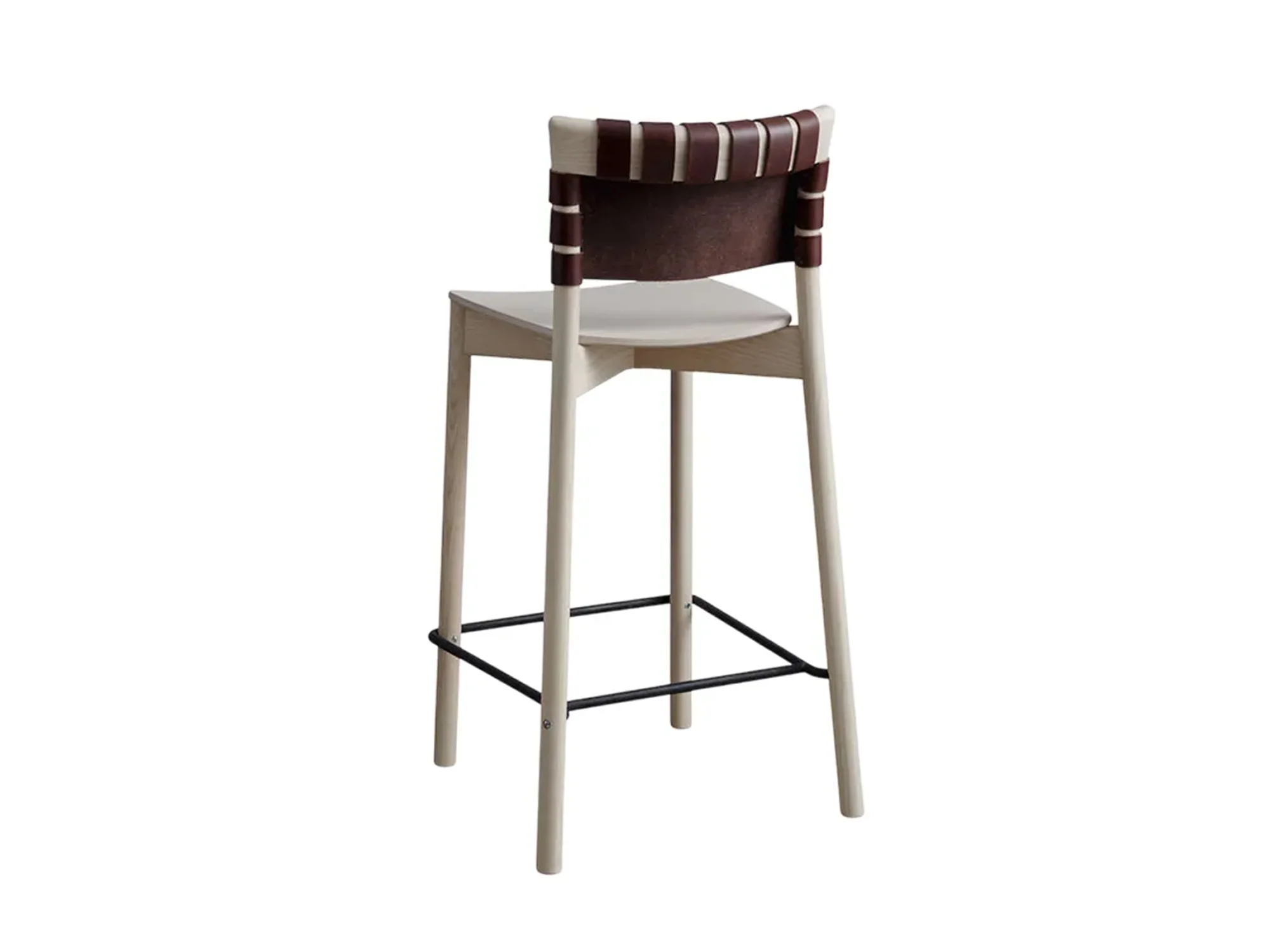 GEMLA NORDIC BAR STOOL / LEATHER BACK - Image 3