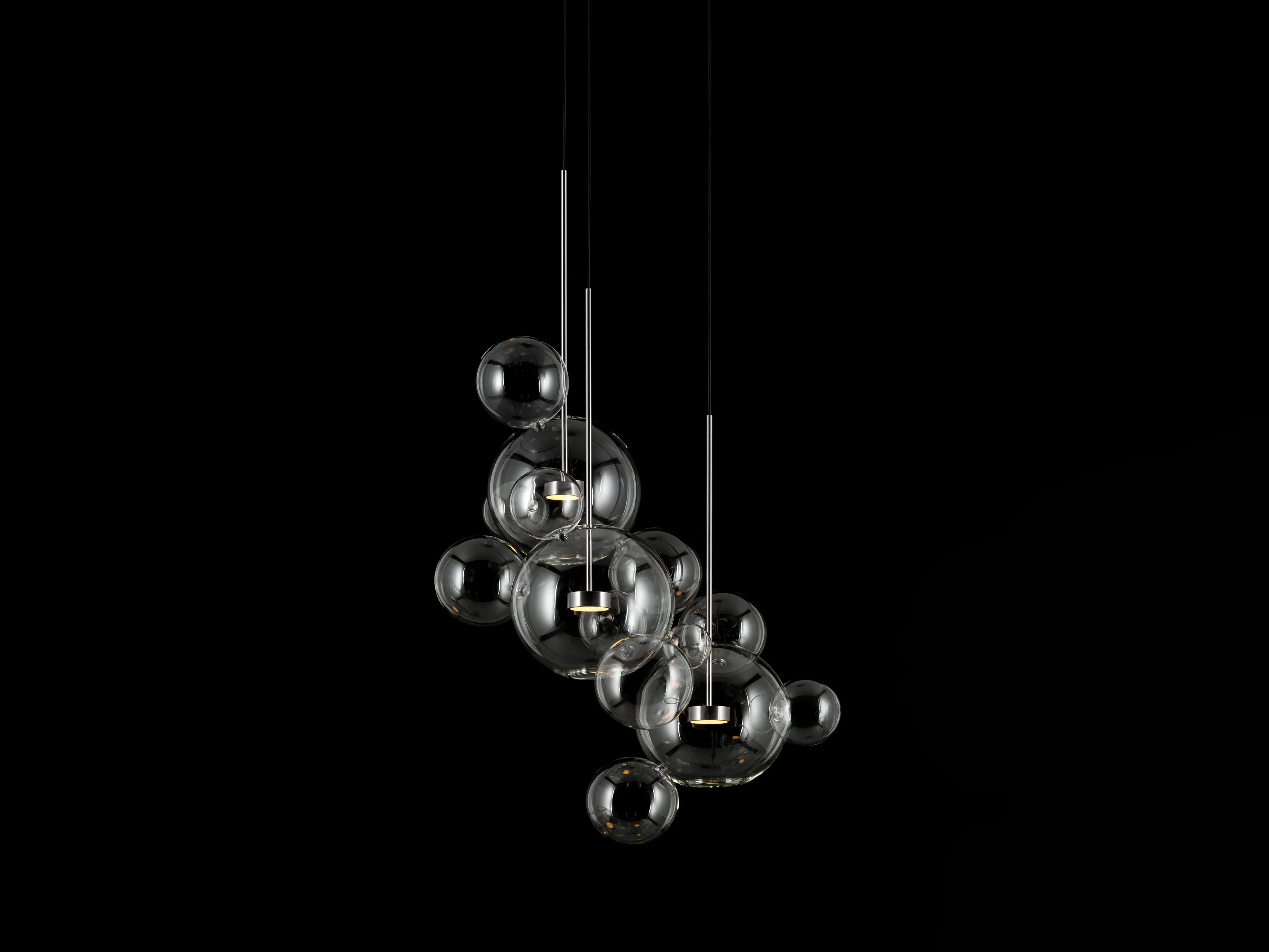 GIOPATO & COOMBES BOLLE CIRCULAR CHANDELIER 14 BUBBLES Ø25.5" x H47"