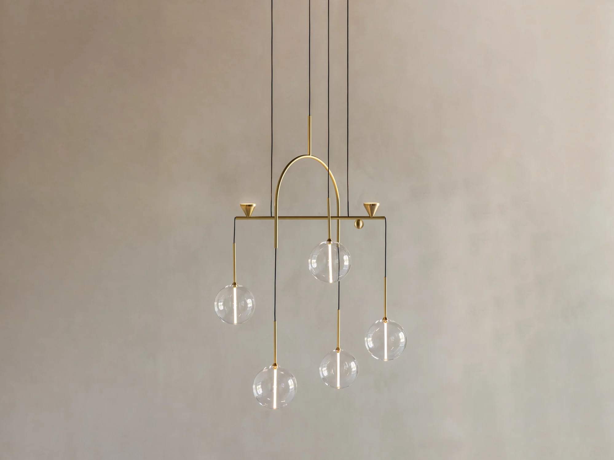 GIOPATO & COOMBES DEWDROPS 5 CHANDELIER W29" x H45" x D20