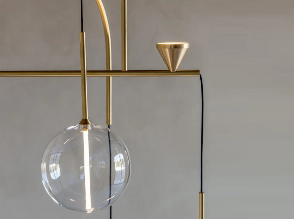 GIOPATO & COOMBES DEWDROPS 5 CHANDELIER W29" x H45" x D20 - Image 3