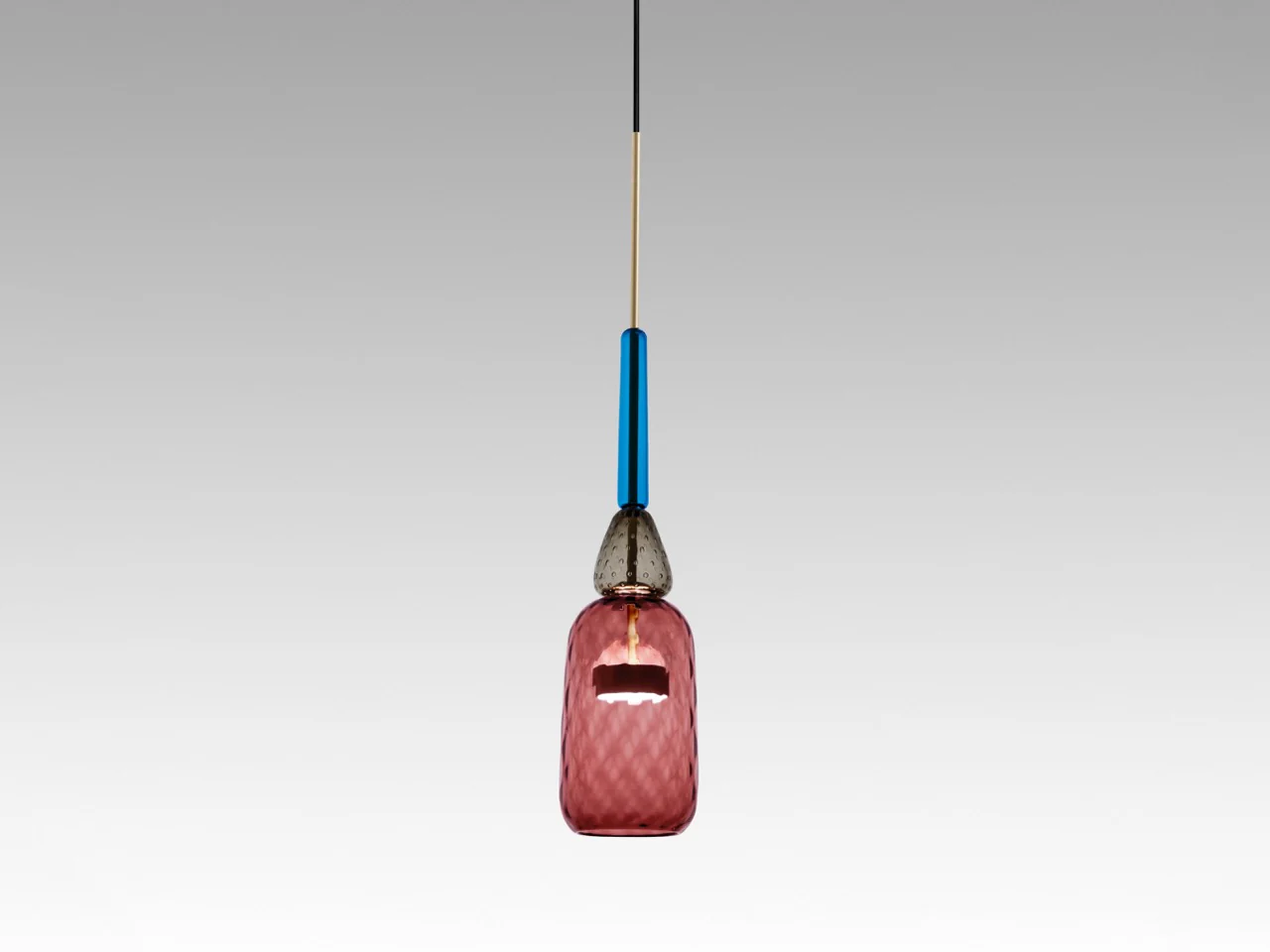 GIOPATO & COOMBES FLAUTI PENDANT / 02 AMETHYST Ø5" x H25.5”
