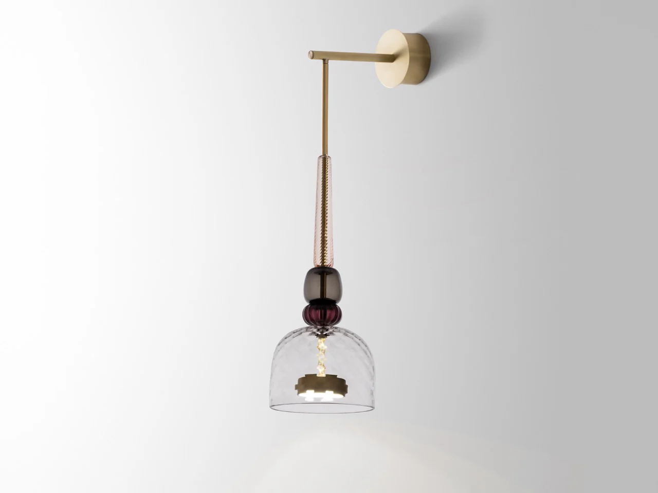 GIOPATO & COOMBES FLAUTI WALL SCONCE / 07 CRYSTAL W6.5" x D10" x H21.5"