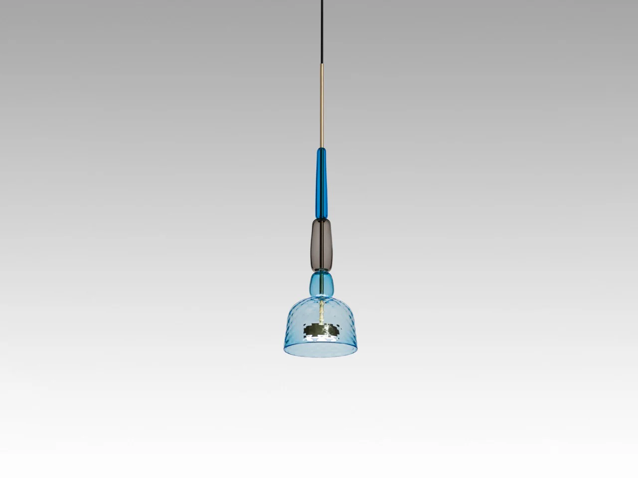 GIOPATO & COOMBES FLAUTI PENDANT / 12 AQUAMARINE Ø6.5" x H23”
