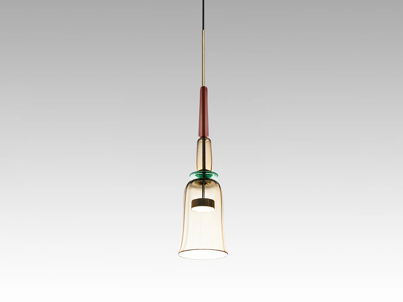GIOPATO & COOMBES FLAUTI PENDANT / 30 AMBER Ø6.5" x H26.5”