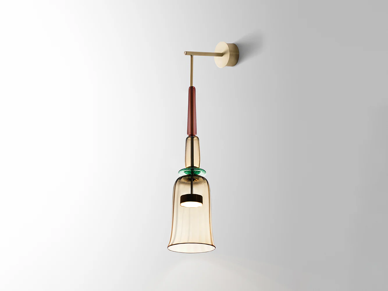 GIOPATO & COOMBES FLAUTI WALL SCONCE / 30 AMBER  H26.4” x W5.5” x D9.5”