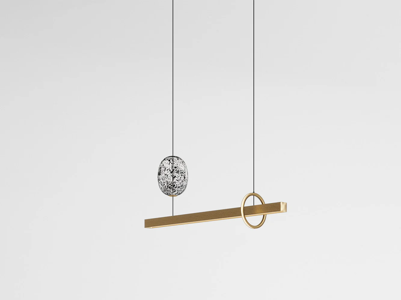 GIOPATO & COOMBES MILKY WAY PENDANT HORIZONTAL INFINITY ELEMENTS 120 W48" x H21.2" x D8.5"