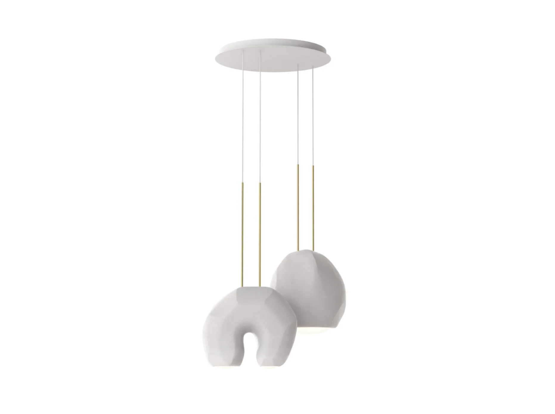 GIOPATO & COOMBES MOONSTONE CIRCULAR CHANDELIER 02 Ø34.5" x H44" - Image 3