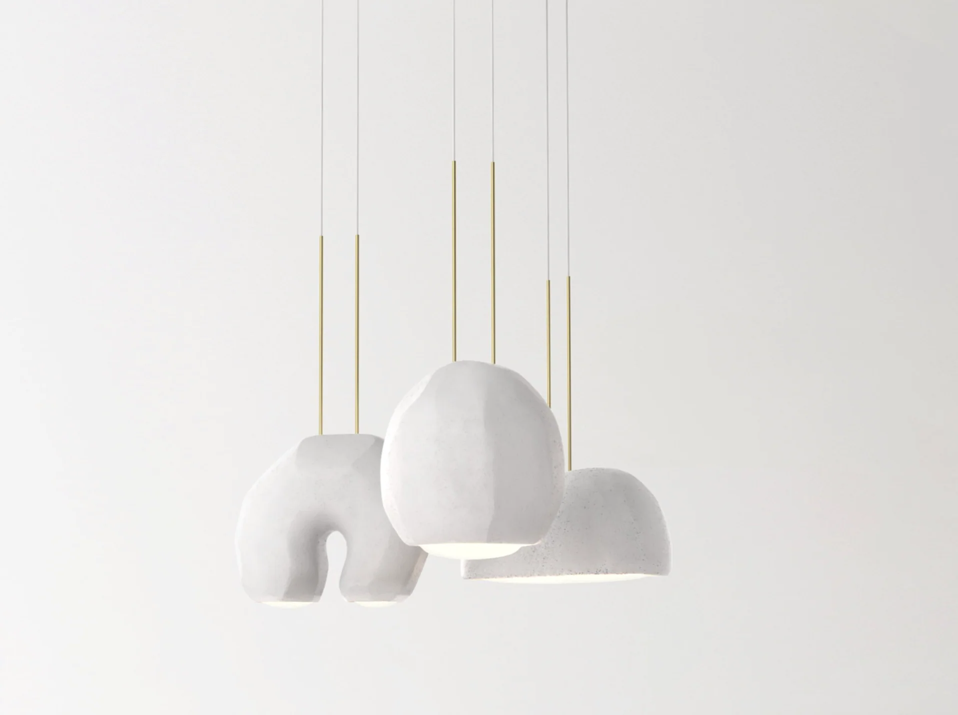 GIOPATO & COOMBES MOONSTONE CIRCULAR CHANDELIER 03 Ø41.5" x H40"