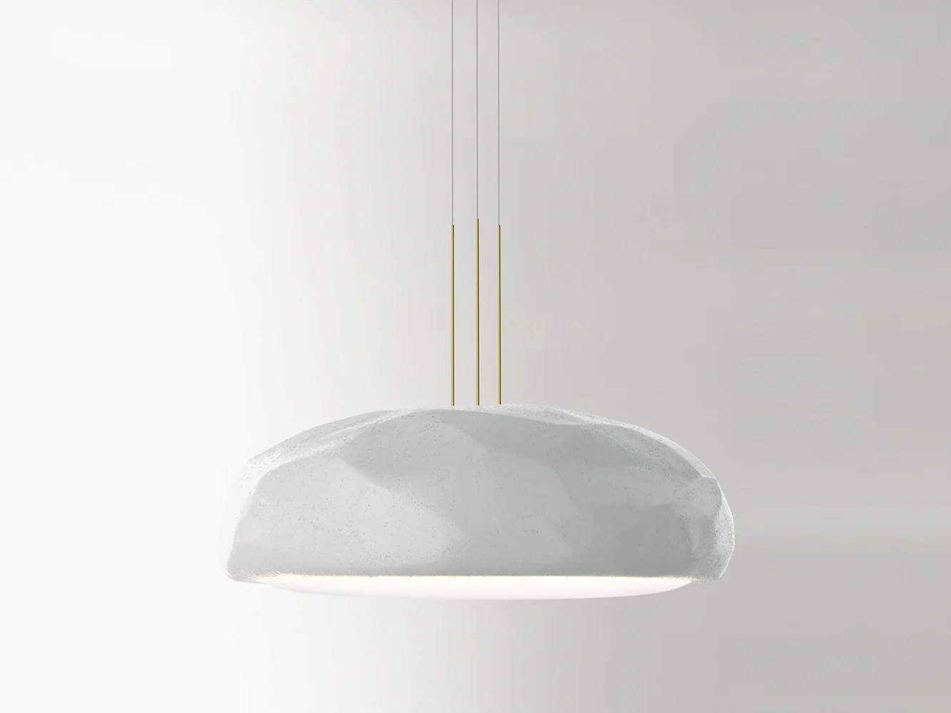 GIOPATO & COOMBES MOONSTONE DOME LINEN 140 PENDANT W55" x D49" x H20"