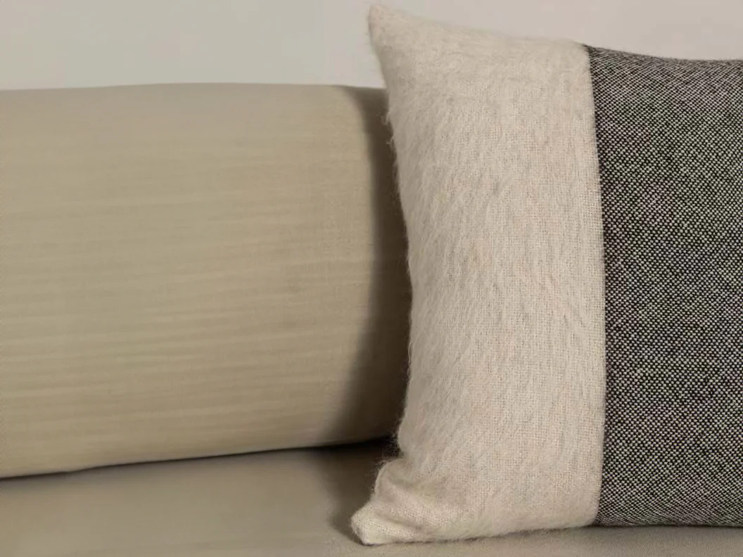 IDENTIDAD ARGENTINA NUBES CUSHION / IVORY + BLACK 22" x 22" - Image 4