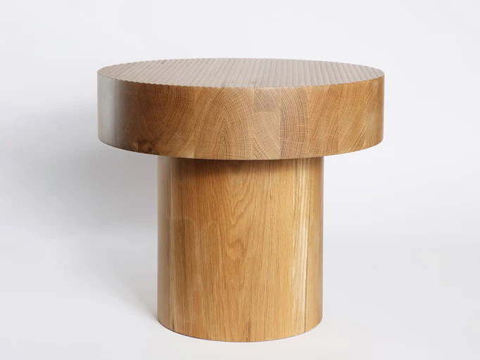 GUILLAUME SASSEVILLE WHITE OAK INGREDIENT TABLE /  LARGE Ø20” x H18.5"