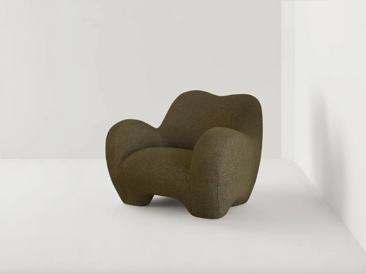 FAYE TOOGOOD GUMMY ARMCHAIR / ISMAY BOUCLE H34.6" x W41.7" x D41.7" x SH17.3" - Image 8