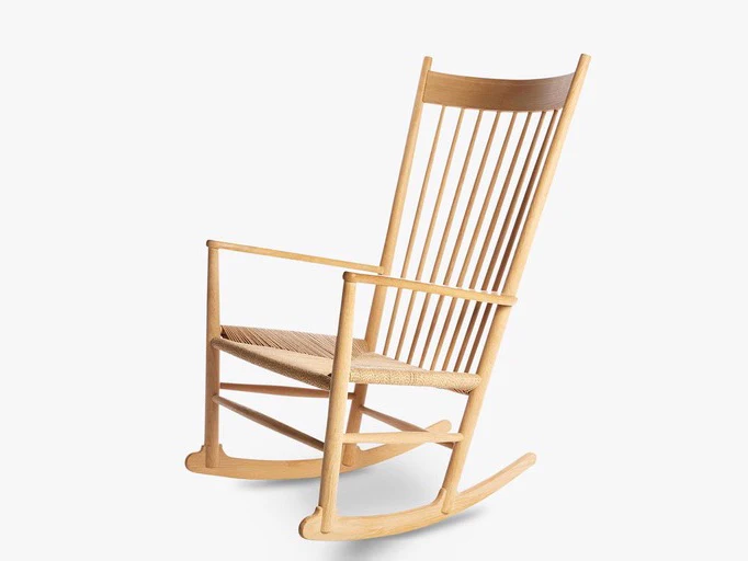 FREDERICIA HANS WEGNER J16 ROCKING CHAIR W24.8" x D36.61" x H42.13" x SH16.54" - Image 3
