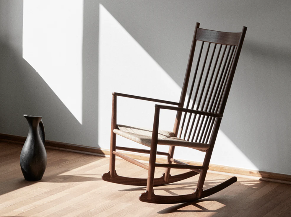 FREDERICIA HANS WEGNER J16 ROCKING CHAIR W24.8" x D36.61" x H42.13" x SH16.54" - Image 6