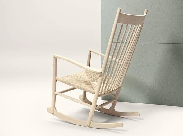 FREDERICIA HANS WEGNER J16 ROCKING CHAIR W24.8" x D36.61" x H42.13" x SH16.54" - Image 7
