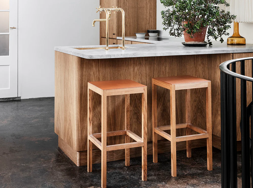 KBH COUNTER/ BAR STOOL WITH LEATHER SEAT - Image 3