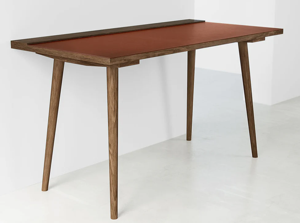 KBH LEATHER DESK W51.2" x D27.5" x H28.1" - Image 3