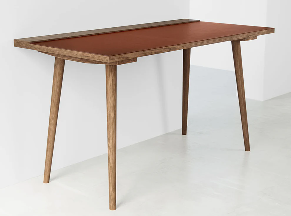 KBH LEATHER DESK W51.2" x D27.5" x H28.1" - Image 4
