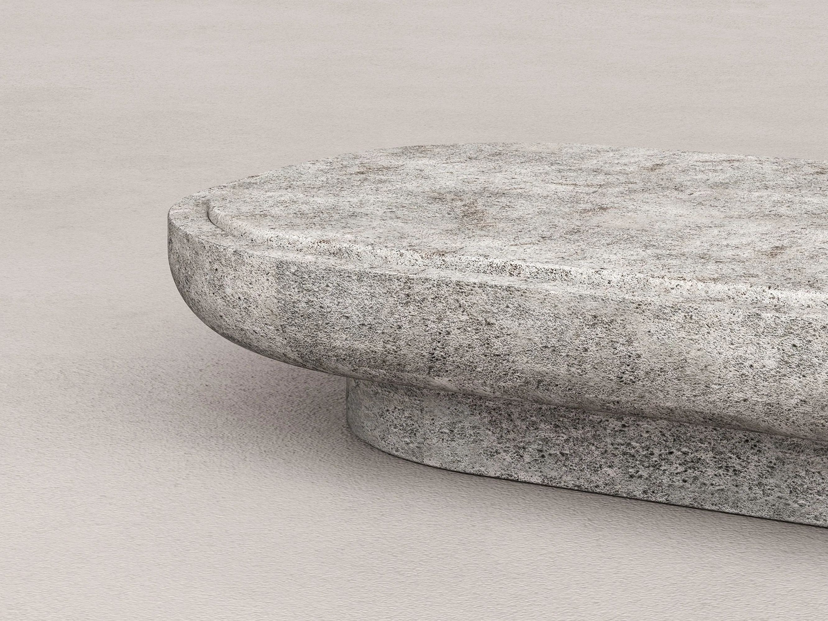 KERSTENS MONO COFFEE TABLE STONE / STRATUM 1600 W62.9" x D39.3" x H10" - Image 3