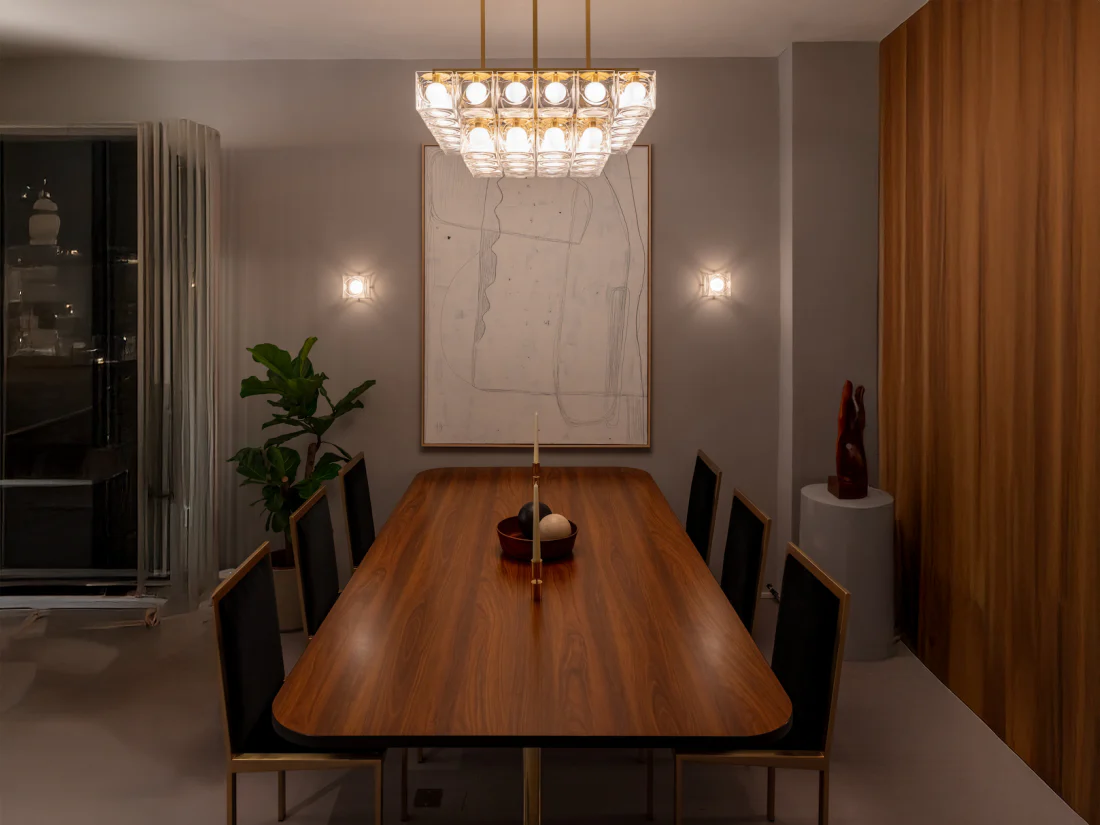 LEE BROOM CHANT 6x6 2-TIER CHANDELIER L30.75" x W30.75" x H10.6" - Image 3