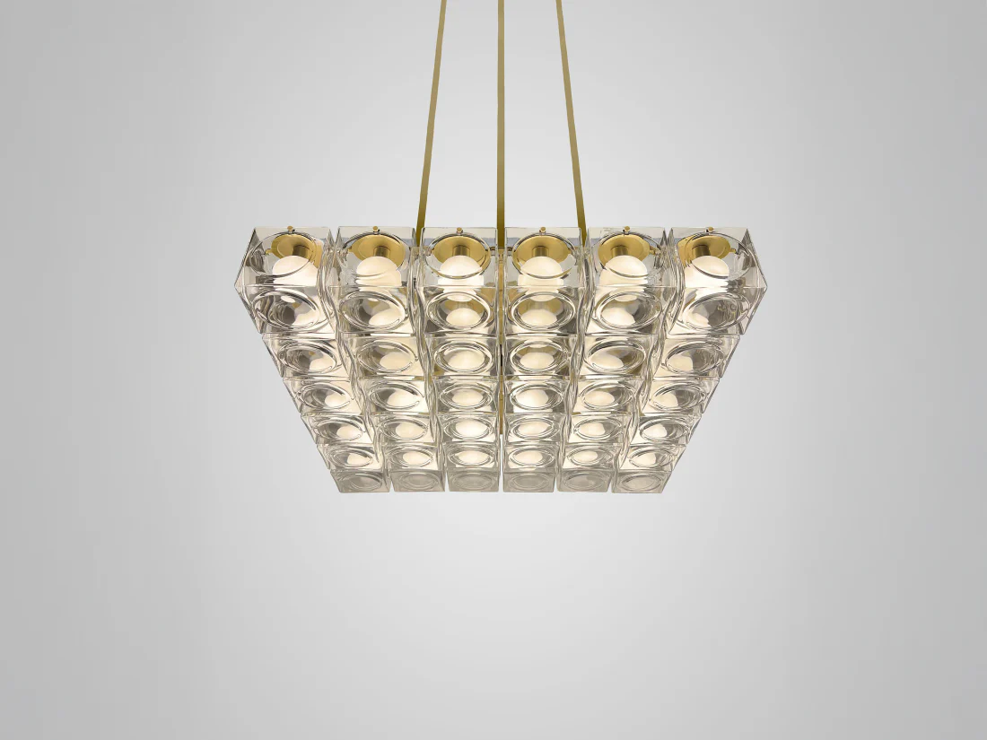 LEE BROOM CHANT 6x6 CHANDELIER L30.75" x W30.75" x H5.9"