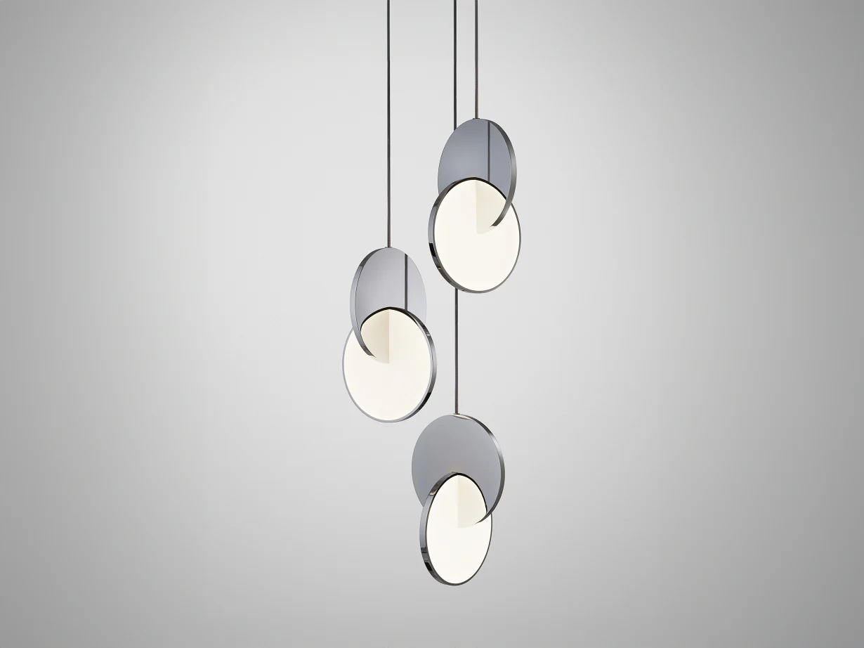 LEE BROOM ECLIPSE 3 PIECE CHANDELIER