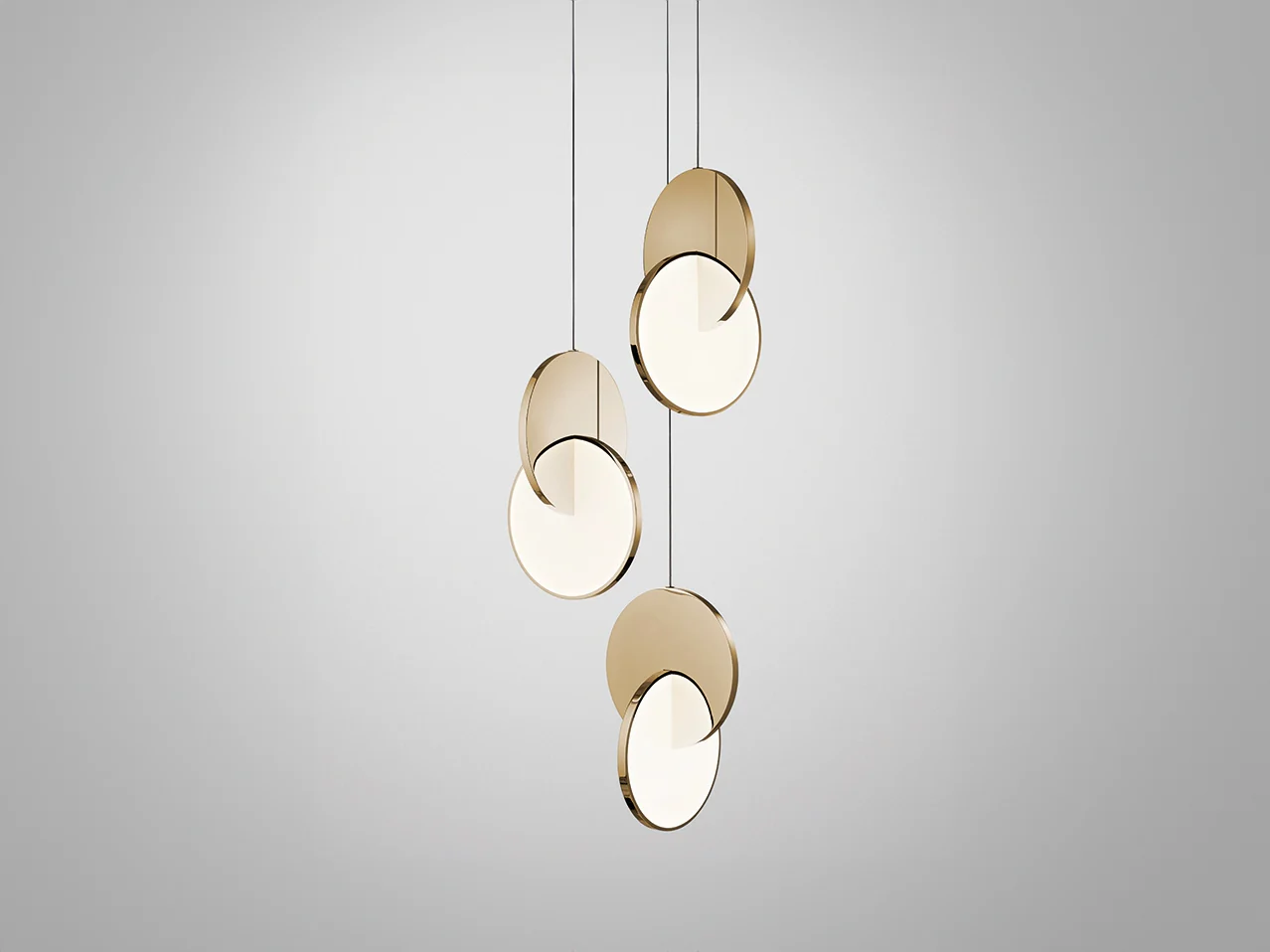 LEE BROOM ECLIPSE 3 PIECE CHANDELIER - Image 2