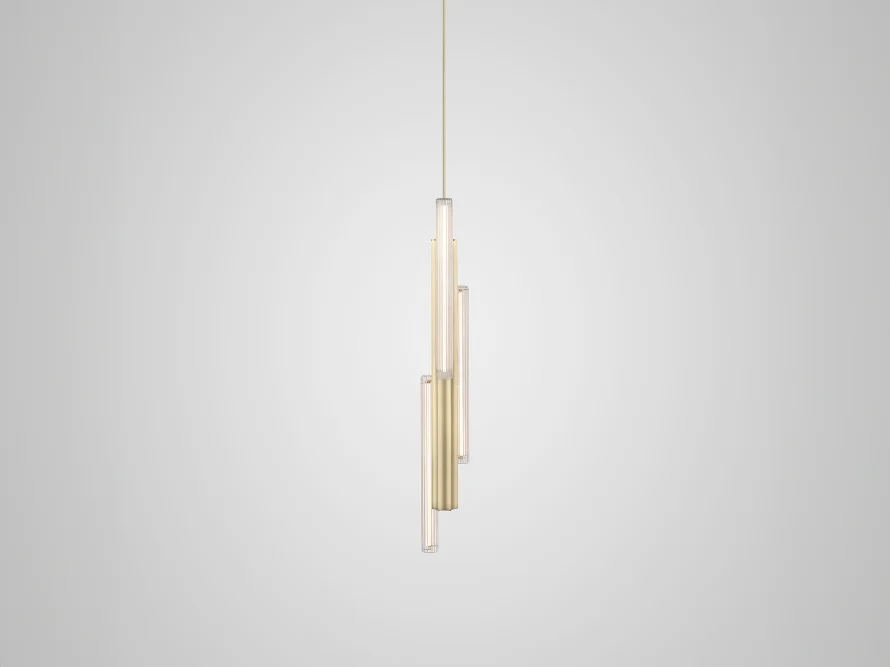 LEE BROOM HAIL 3 LIGHT PENDANT / SHORT H24.5" x W3.5" x D3" - Image 2