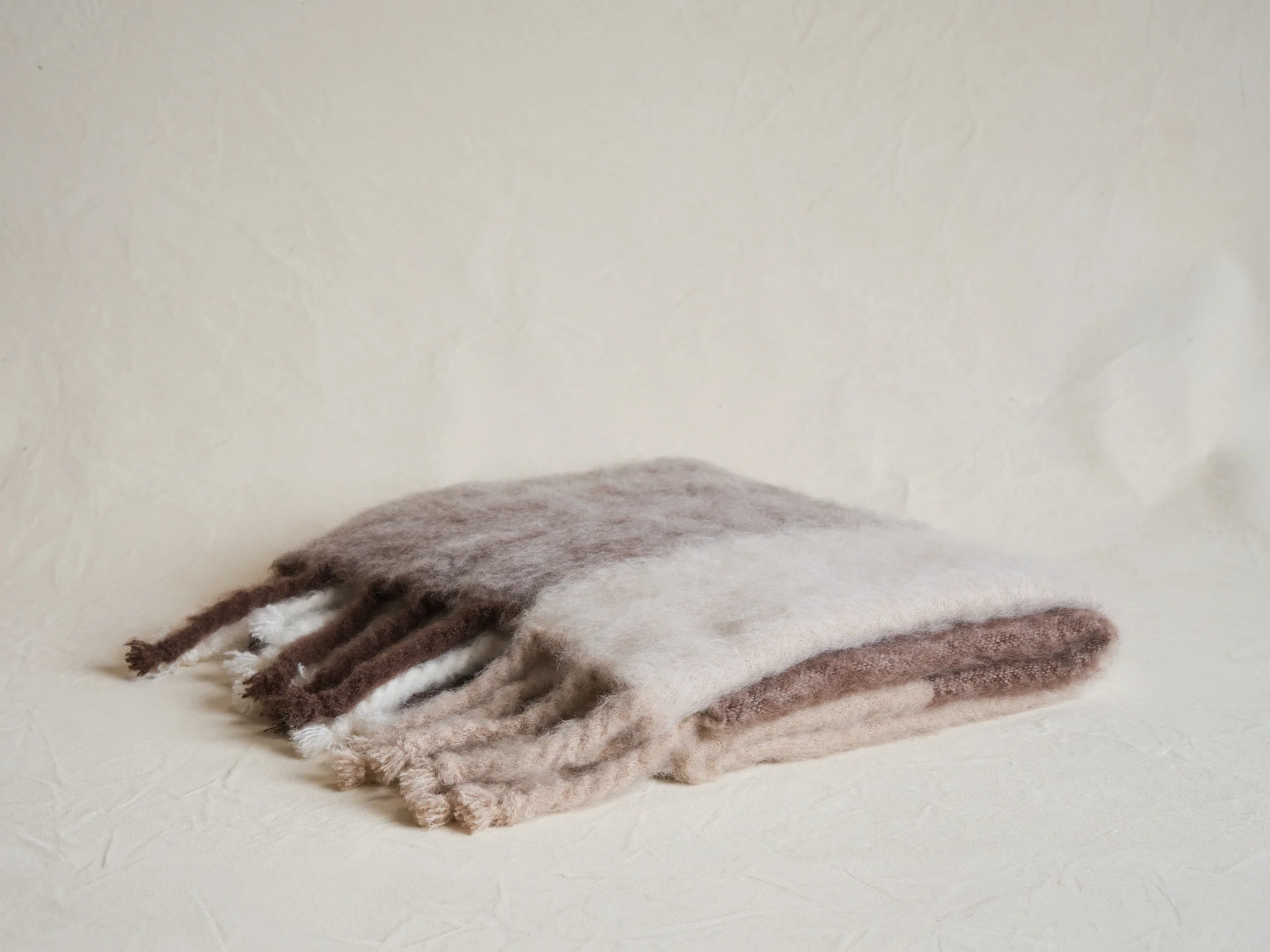 LENA REWELL MOHAIR THROW / CHOKO 51” X 71"