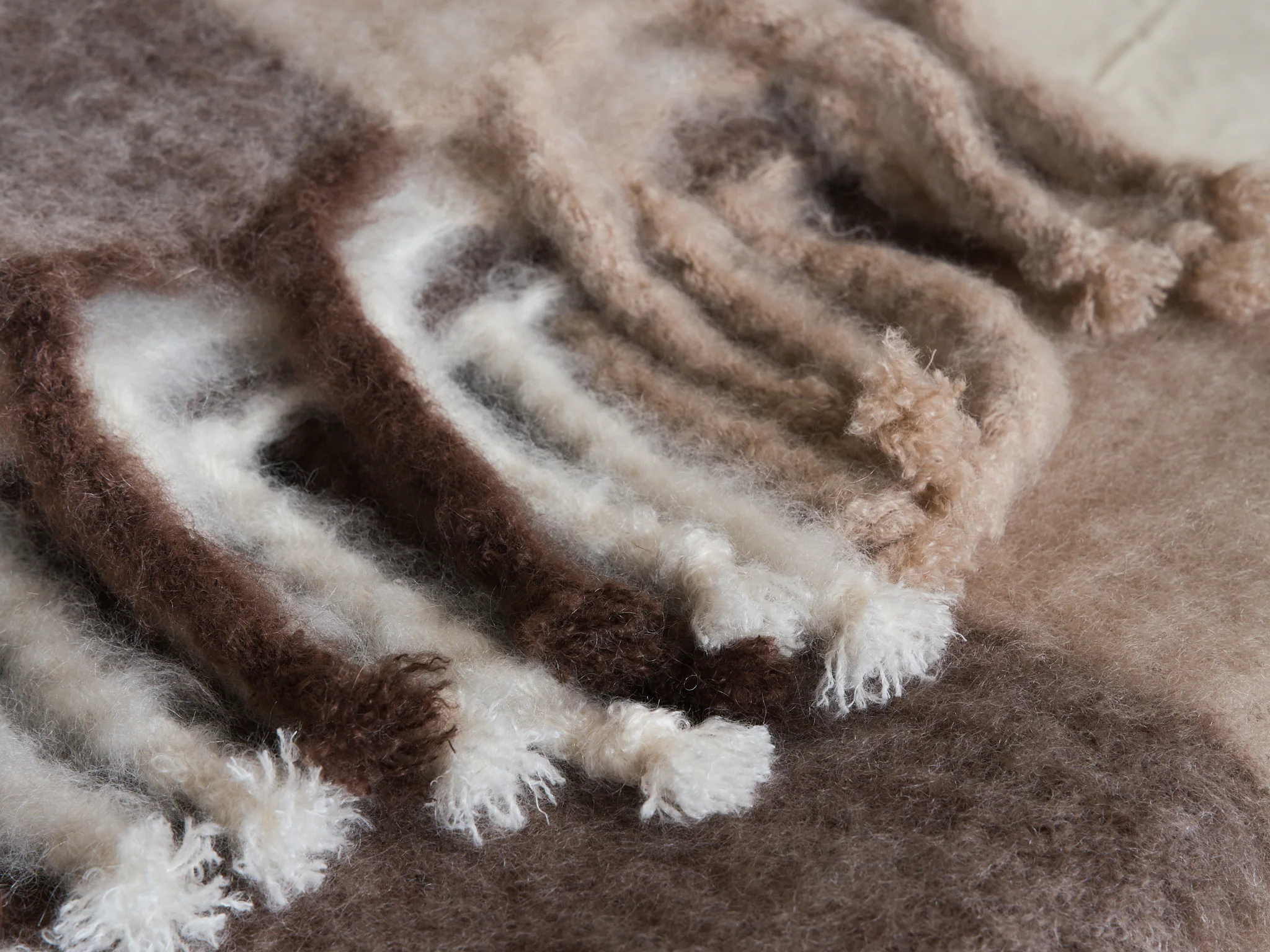 LENA REWELL MOHAIR THROW / CHOKO 51” X 71" - Image 2