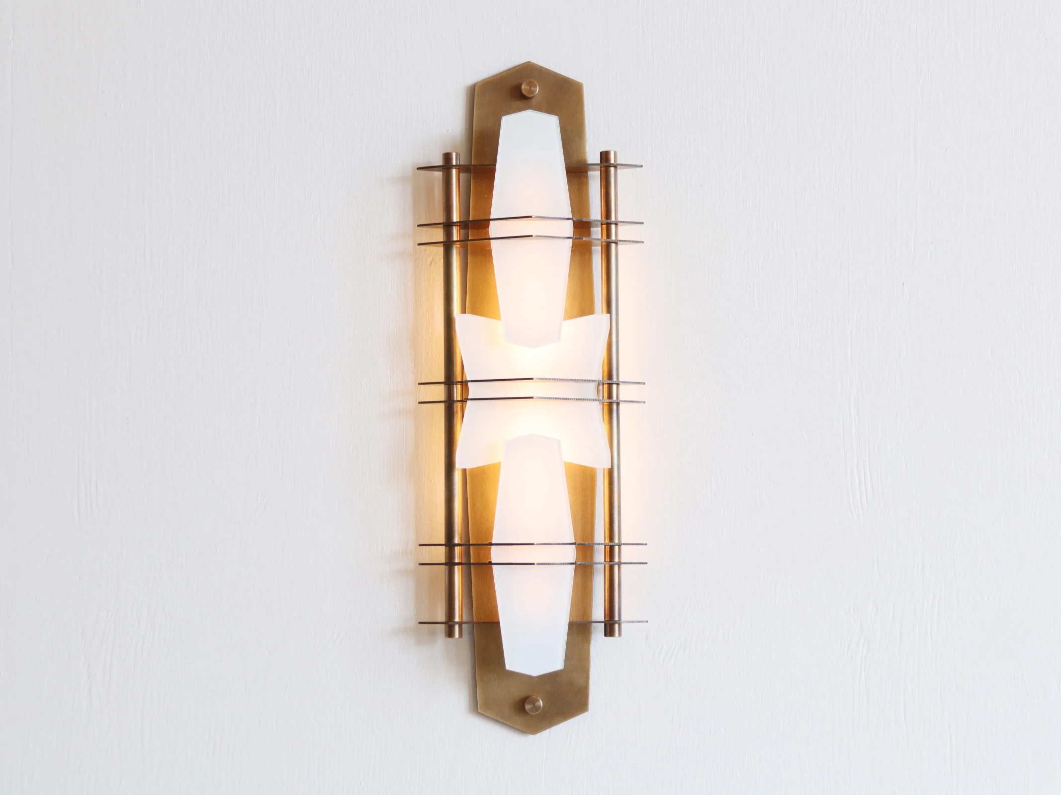 LOST PROFILE COVENANT THREE TIER WALL SCONCE H19" x W7" x D3" - Image 2