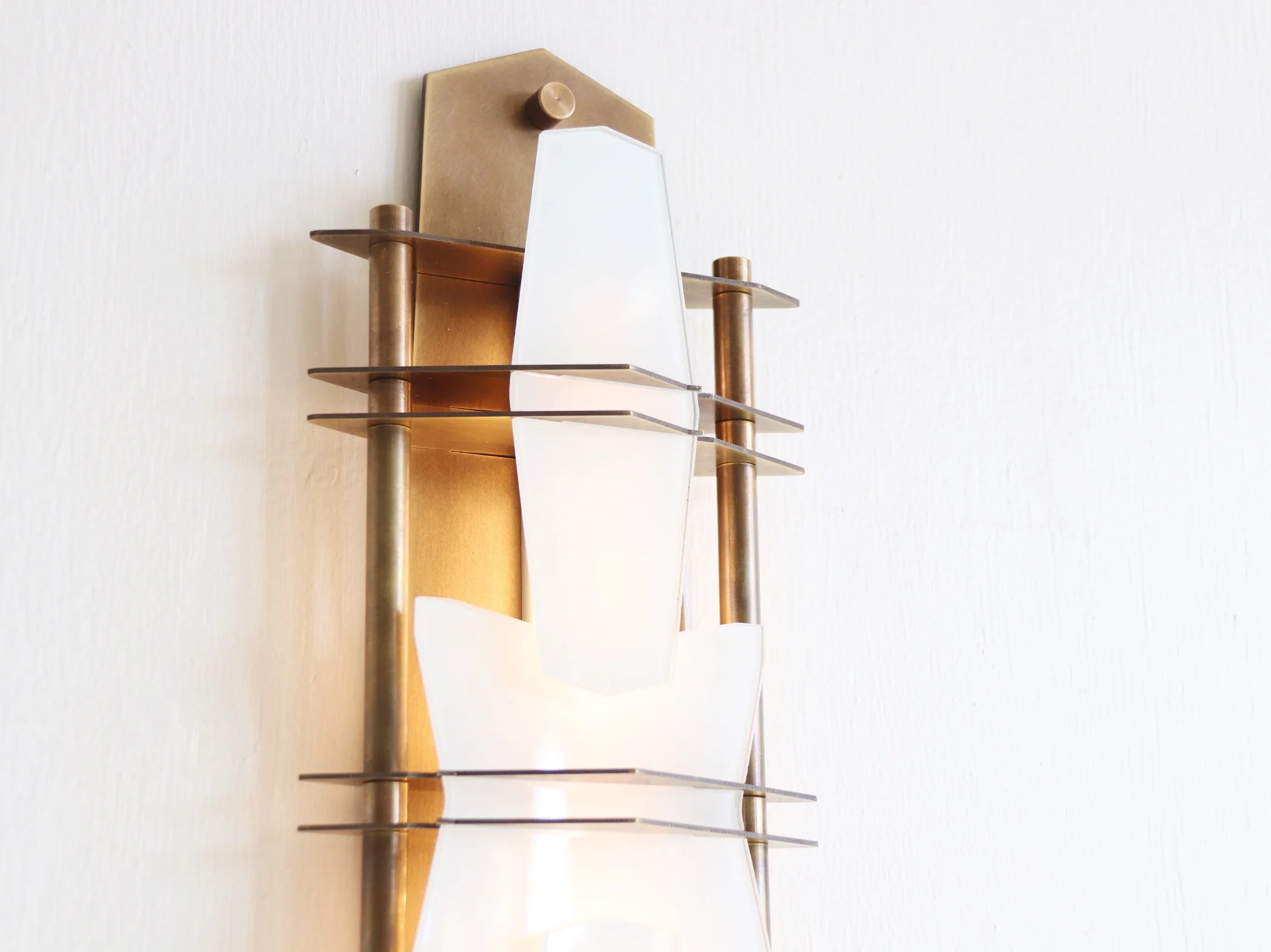 LOST PROFILE COVENANT THREE TIER WALL SCONCE H19" x W7" x D3" - Image 3
