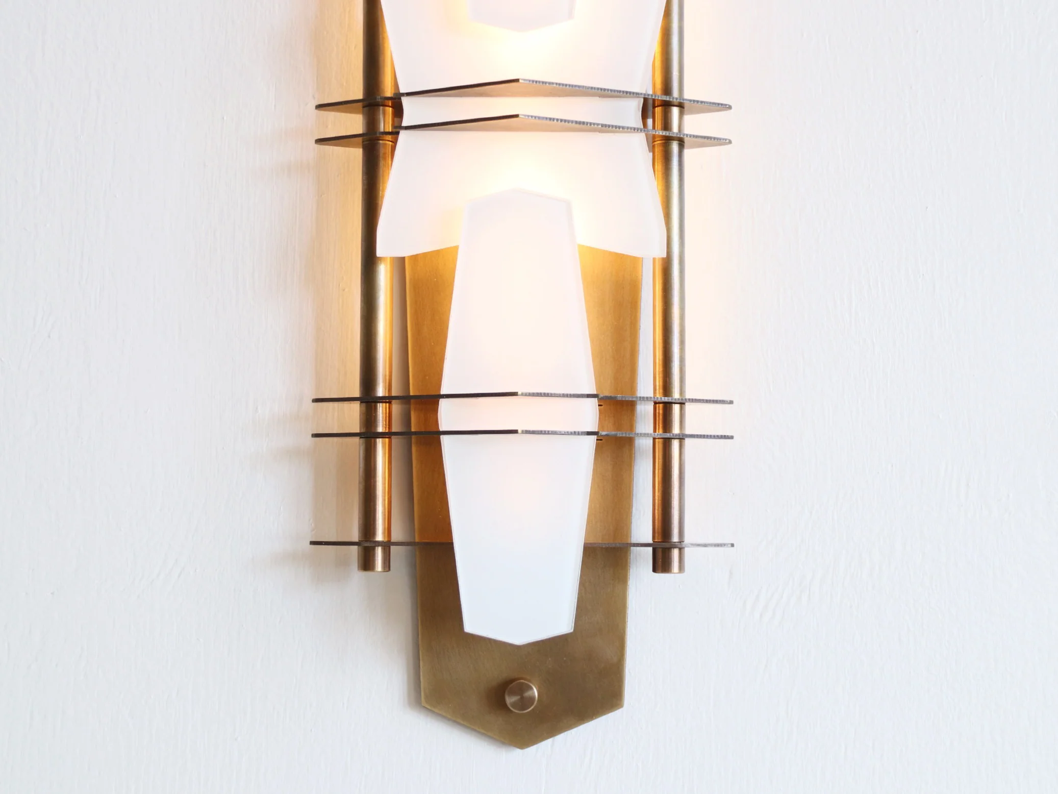 LOST PROFILE COVENANT THREE TIER WALL SCONCE H19" x W7" x D3" - Image 4