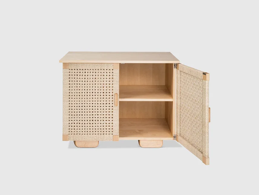 LUTECA WOVEN CREDENZA / 2 DOOR W43.5" x D20.5" x H29.5" - Image 2