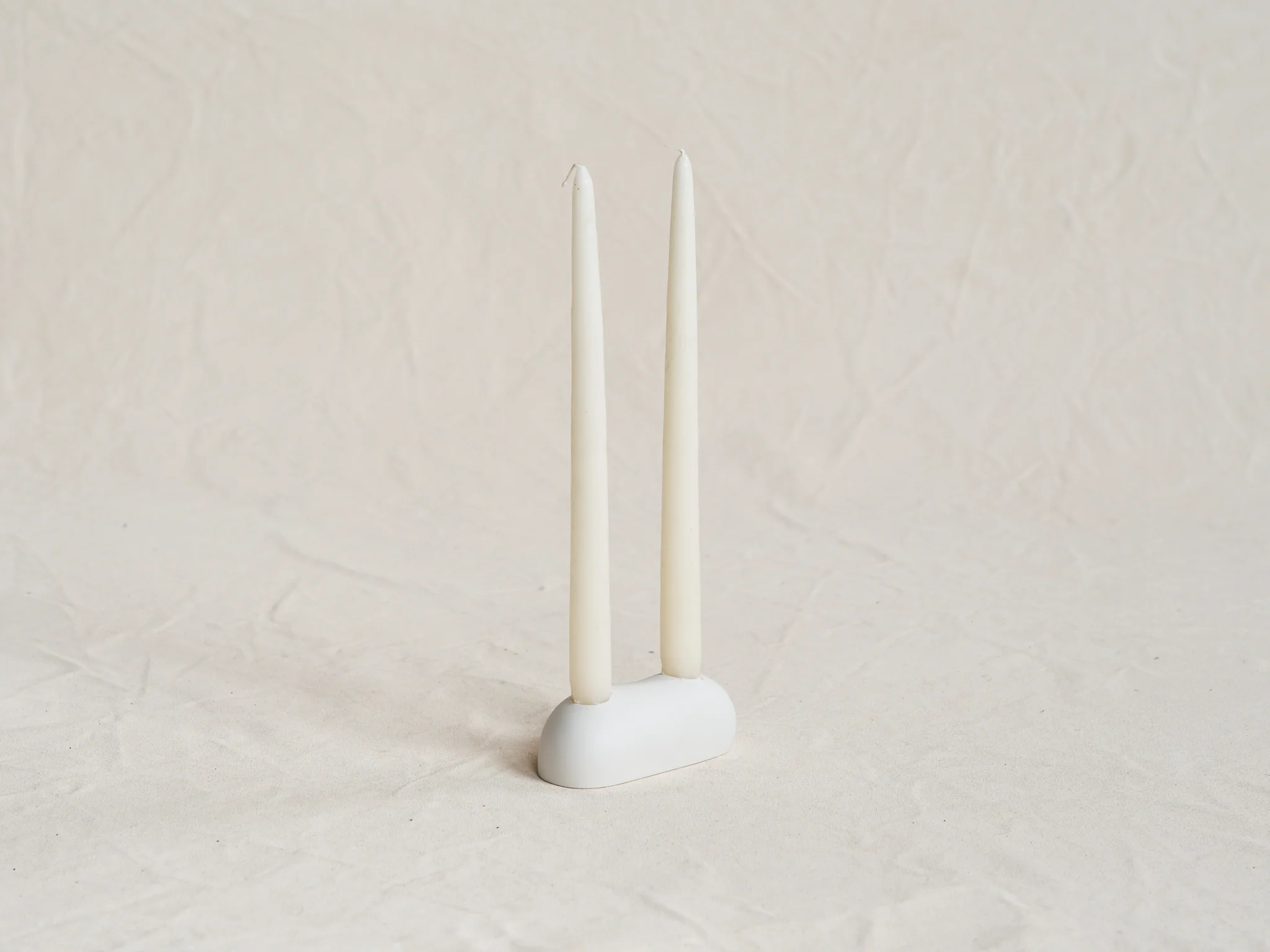 MALGARZOTA BANY HAG DOUBLE CANDLESTICK / CHALK L5" x W2" x H2" - Image 2